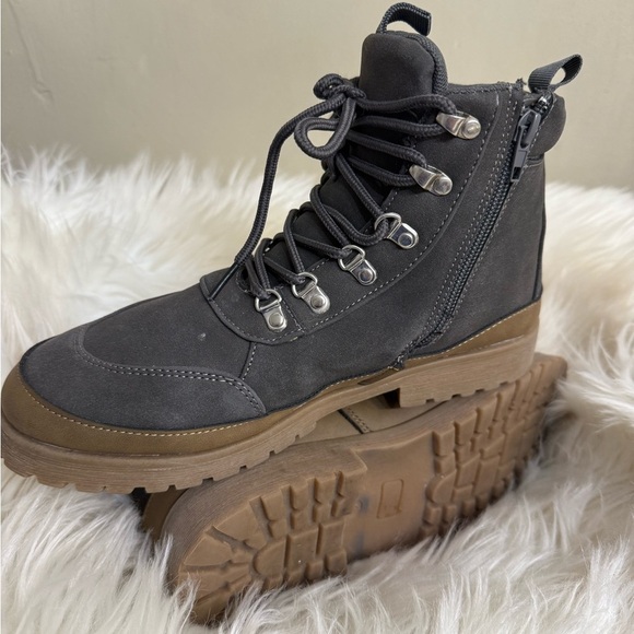 BGAUDI Big Boys Size 6 Gray Ankle Boots Shoes - Picture 3 of 11